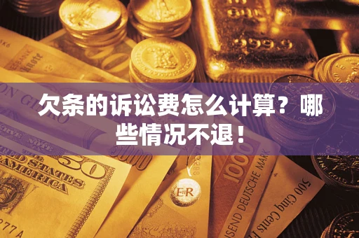 北京欠条的诉讼费怎么计算？哪些情况不退！