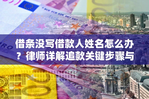 北京借条没写借款人姓名怎么办？律师详解追款关键步骤与证据链构建